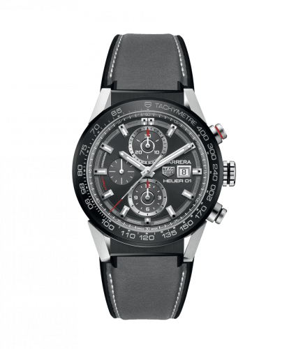 TAG Heuer Carrera Calibre Heuer 01 43 Stainless Steel / Grey / Calf